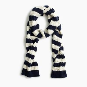 J. Crew Striped pom-pom scarf
